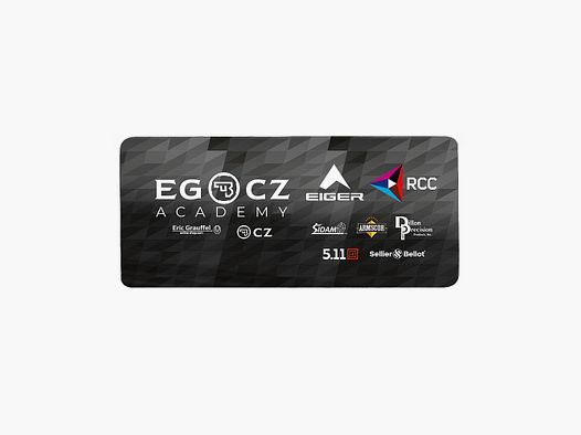 DED EG-CZ Academy Alfombrilla de goma mediana negra