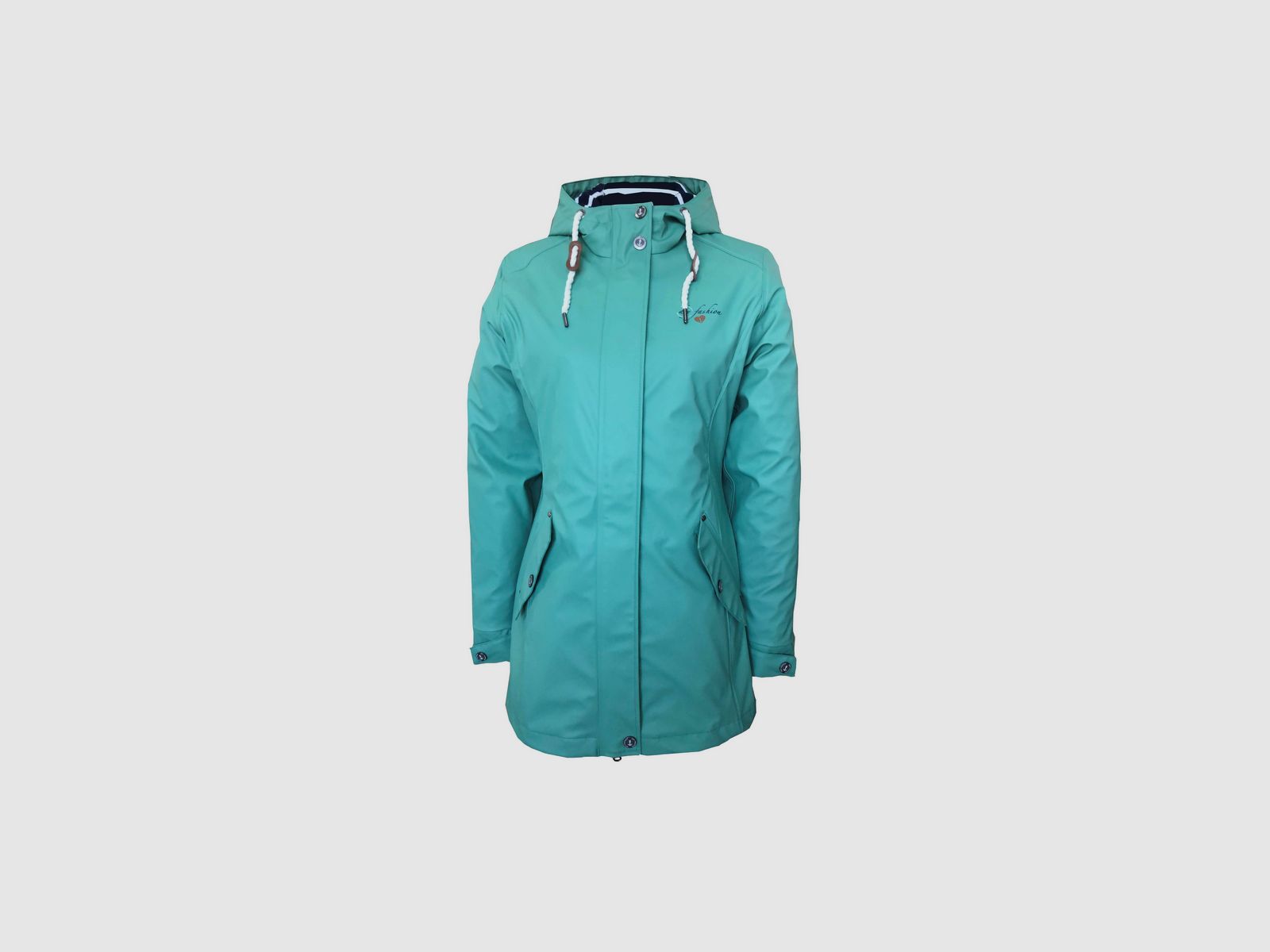 DRY FASHION - PU Damen Mantel Kiel Lindgrün