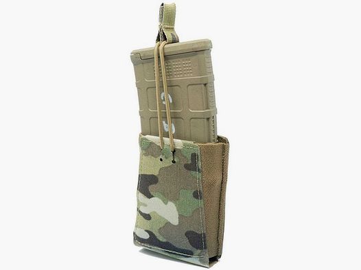 GBRS GROUP Portacargador simple de rifle 5.56 NATO con retención elástica, Multicam