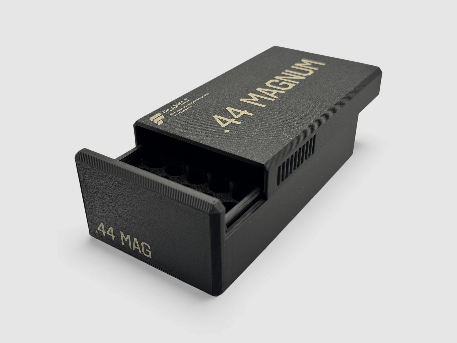 Filamelt Munitionsbox / Ammo .44 Magnum – Patronenbox für 50 Schuss, Made in Germany