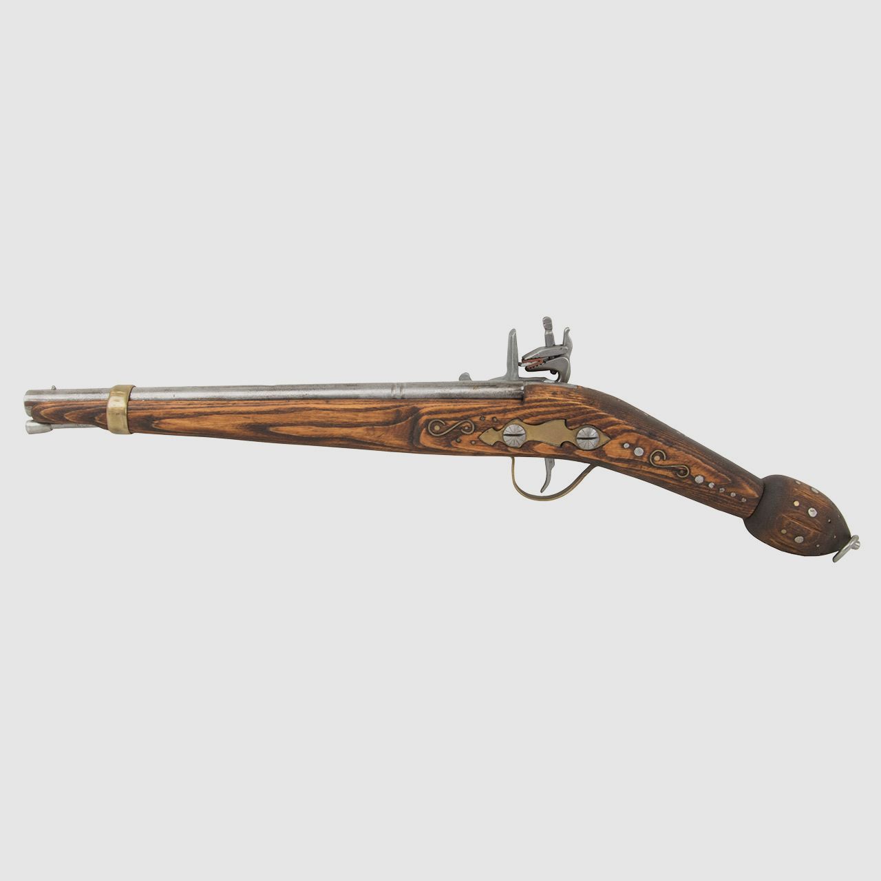 EinzelstĂĽck handgefertigte Deko Steinschloss Vorderladerpistole LĂ¤nge 60 cm