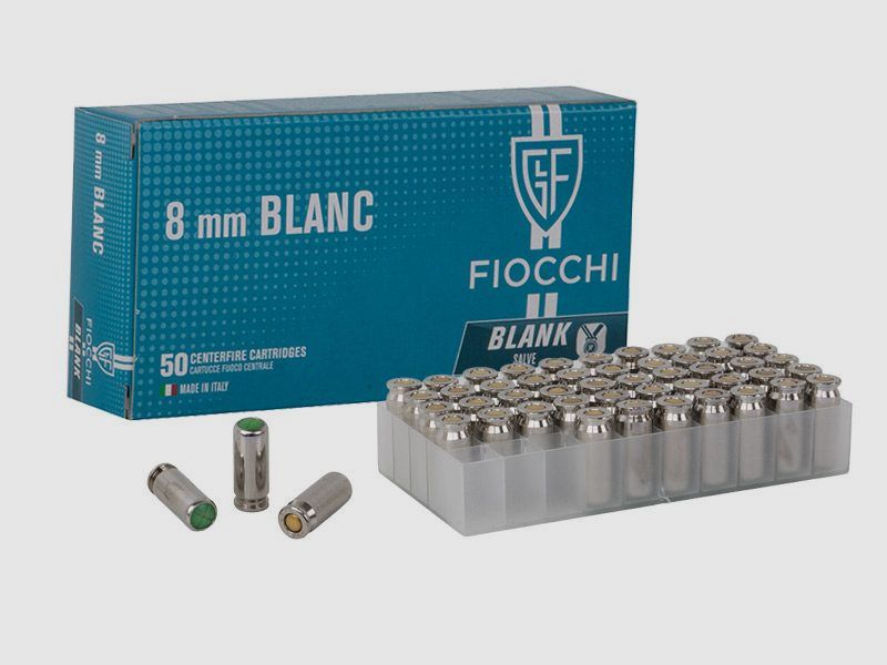 Cartuchos de fogueo Fiocchi pistola cal. 8mm K. - 50 piezas
