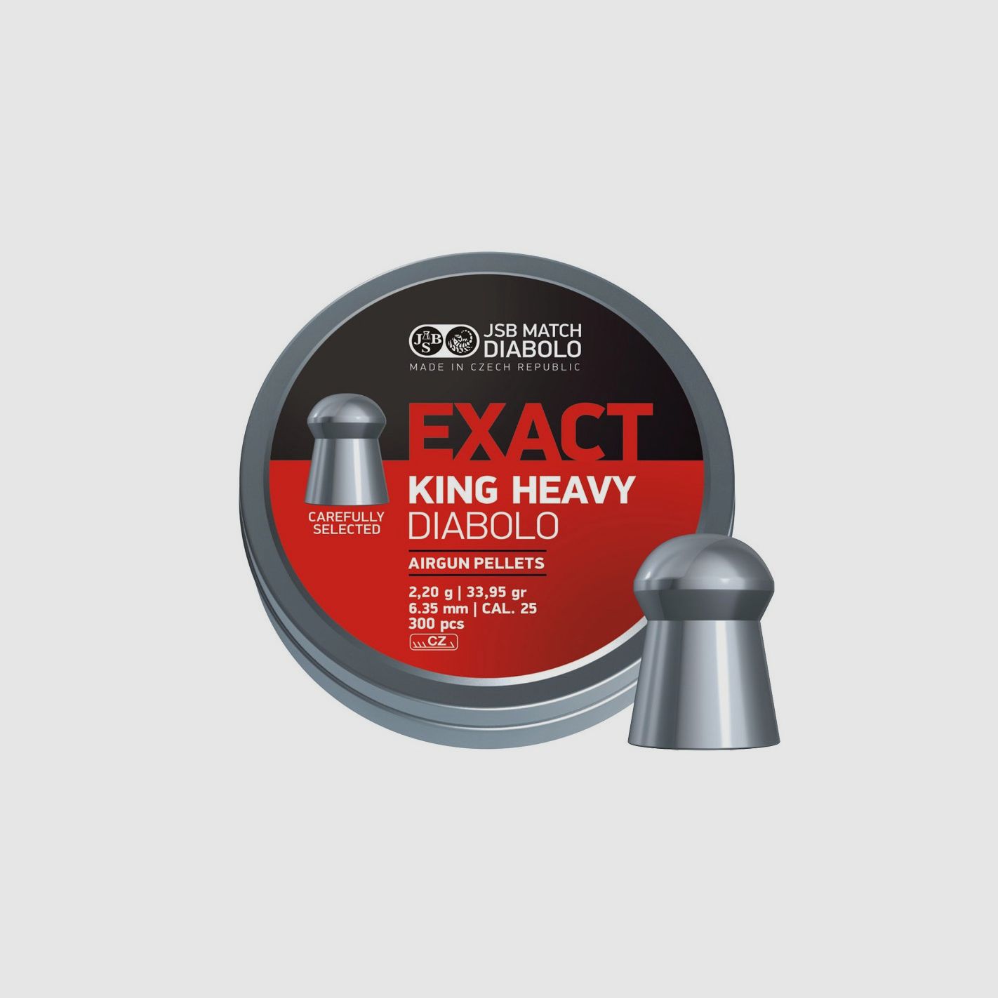 Geschosse Kal. 6,35 JSB Exact King Heavy 300 Stk 2,2 g
