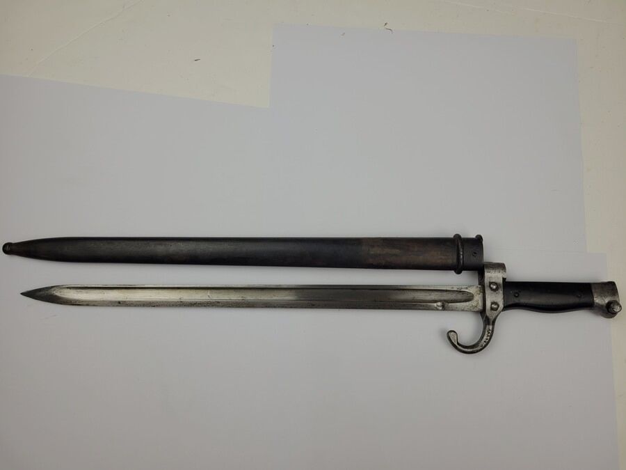 Baïonnette Berthier modèle 1892 du 2ième type – avec plaquettes bakélites d&rsquo;origine – Mono matricule – TBE, image 4 sur 9