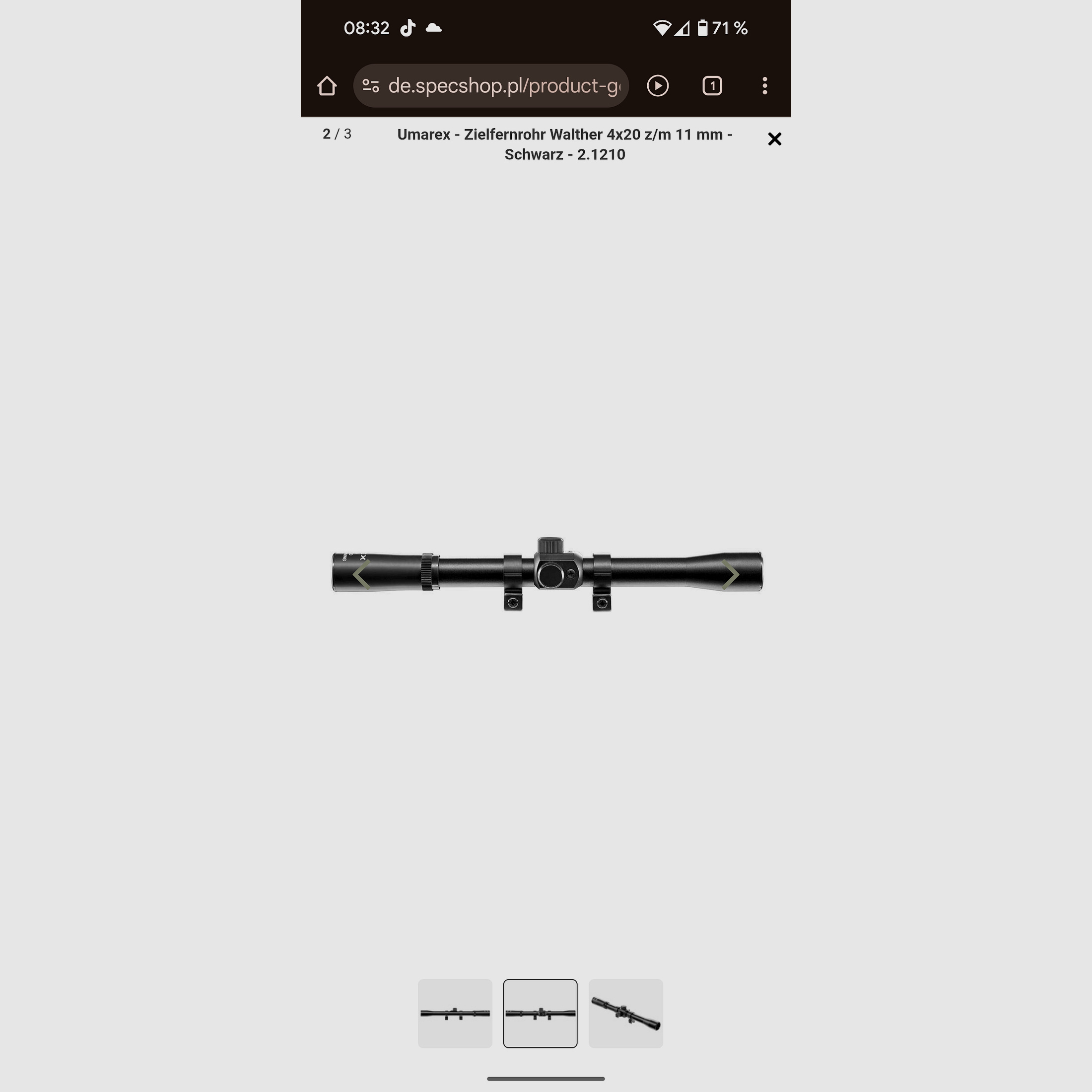 Visier von jäger 4x20