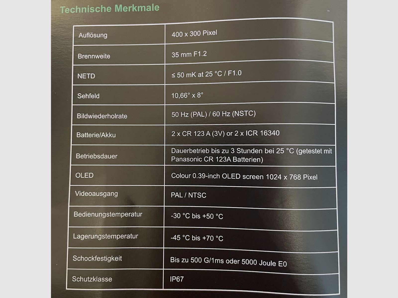 JSA nightlux TA435 dispositivo di imaging termico accessorio uso duale