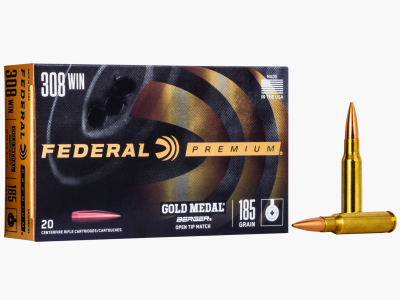 Federal Rifle Ammunition Gold Medal .308 Win. 12 g / 185 gr Berger Jugernaught Open Tip Match