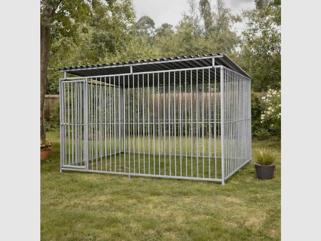 Kennelpaneel met spijlen 1,50 m zonder deur – H. 184 cm, afbeelding 3 van 17