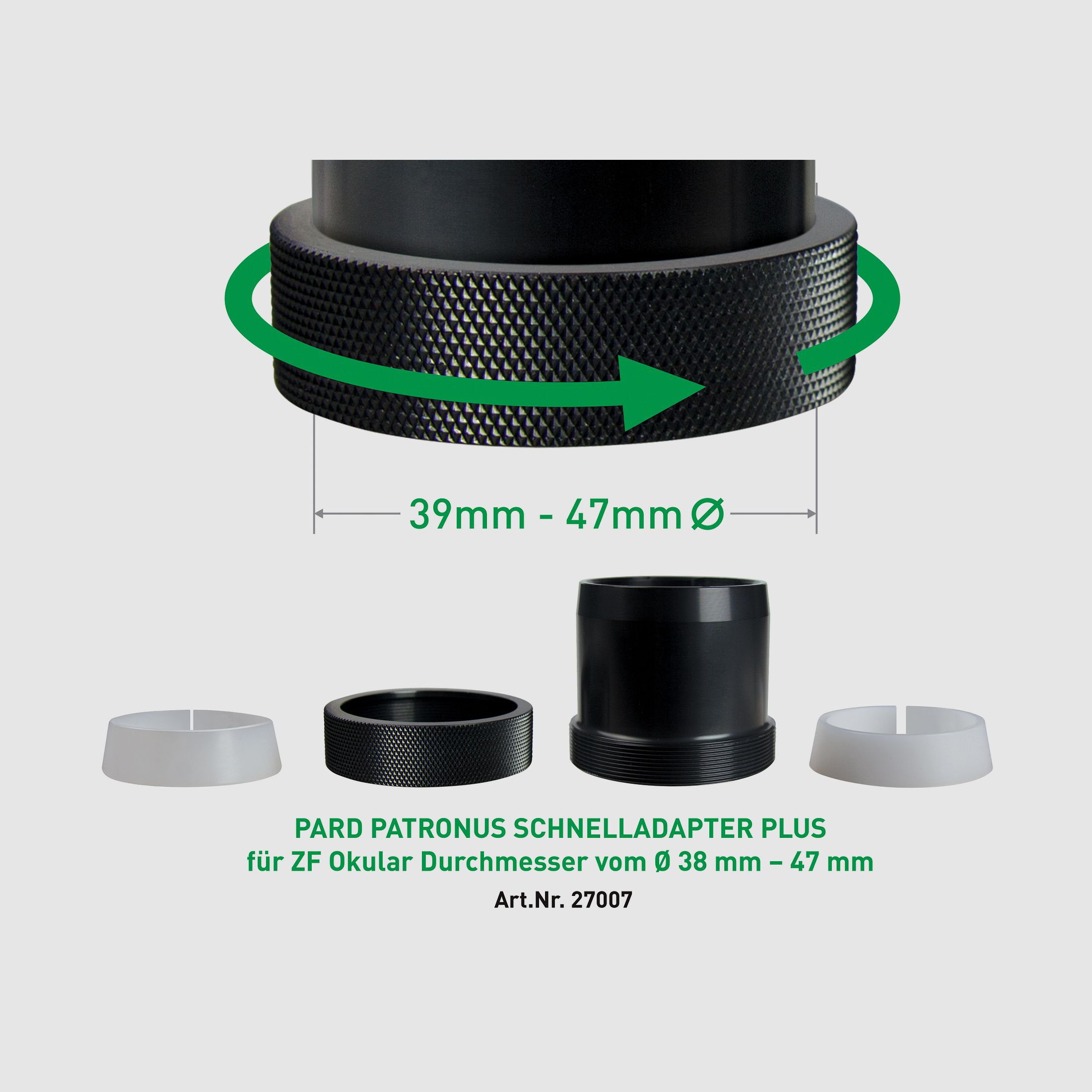 Universal Klemmadapter Uni Speed 2 Adapter PARD - Patronus 39-47mm
