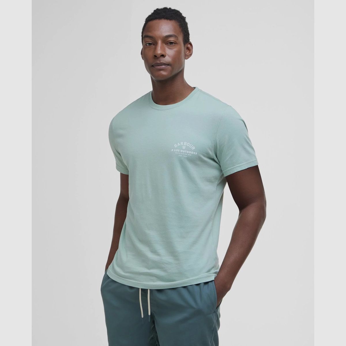 BARBOUR T-Shirt Cranmer Logo Pale Apple