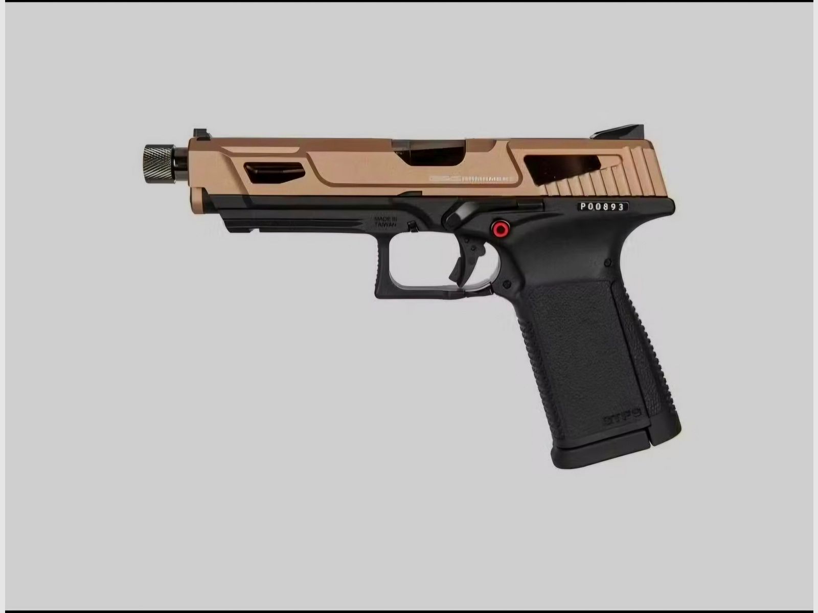 G&G GTP 9 MS DST CO2 airsoft pistol, Desert with green gas and 2 magazines