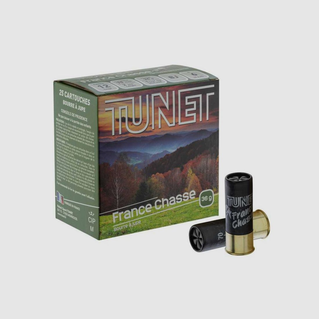 Tunet France Chasse 12/70 36 g - 12/70 Schrot Nr. 5, Bild 1 von 3