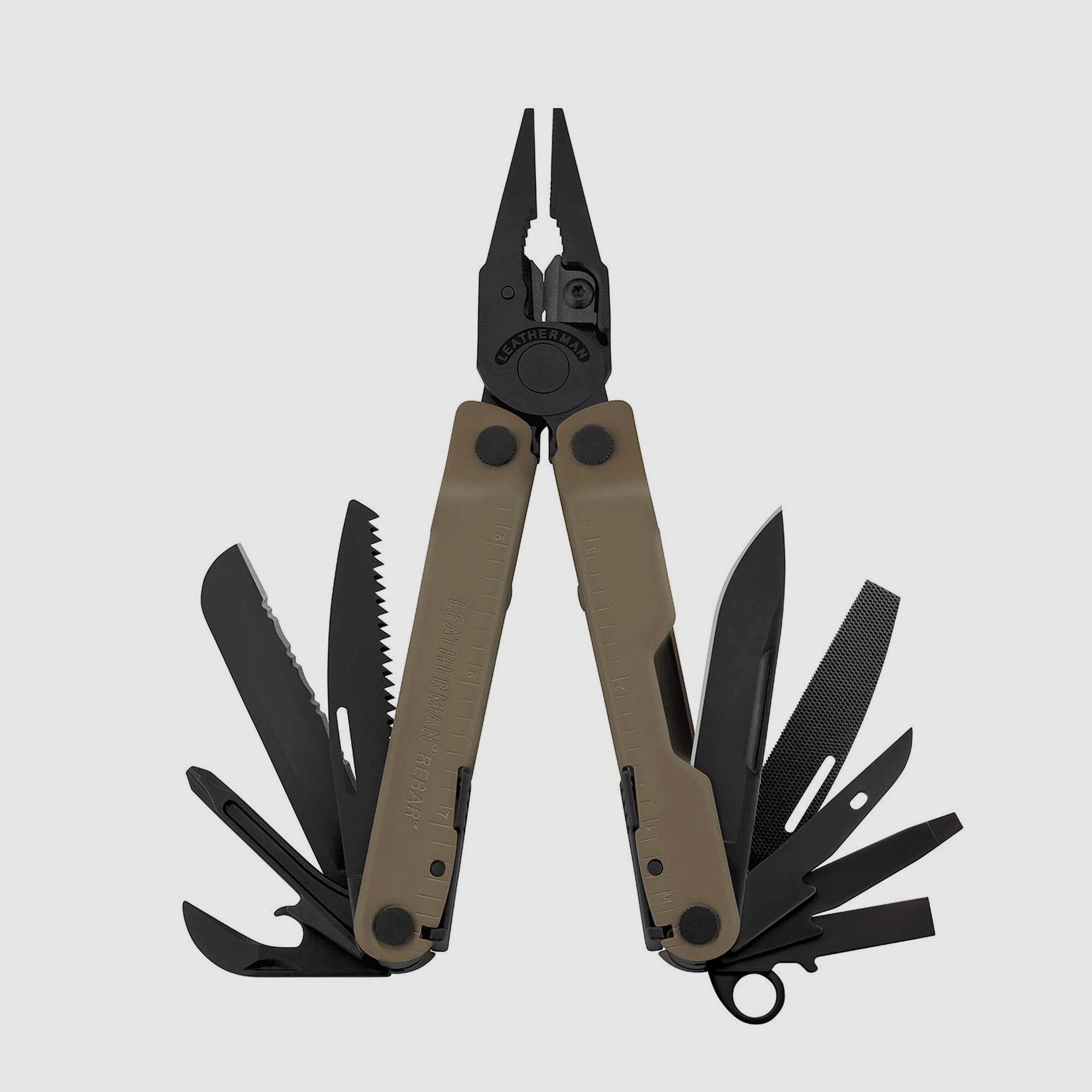 Leatherman REBAR Coyote Tan, Molle Holster, Schwarz, M