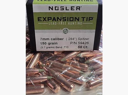 50St. Nosler Geschosse .284 - 150gr. E-Tip ( Bleifrei )