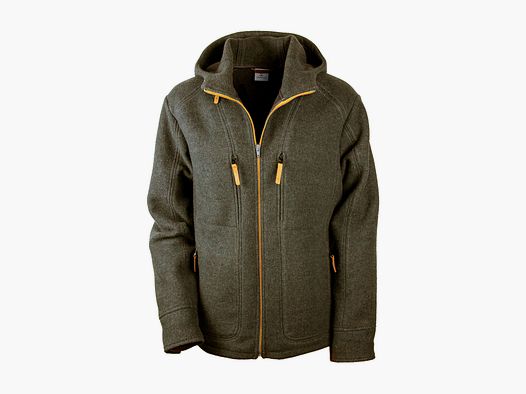 Lodenfleece-Hoodie "Kapuzenhuber", Schiefer