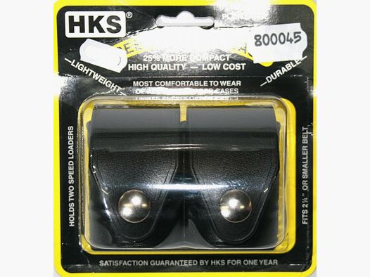 HKS Speedloader Doppeltasche Dupont/Hytrel|schwarz#L|passen für alle HKS>S&W/Smith&Wesson/Colt/Ruger