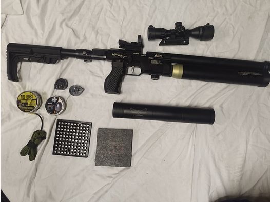 AEA HP Max MK2 Jads suppressor + extender, bullets, accessories
