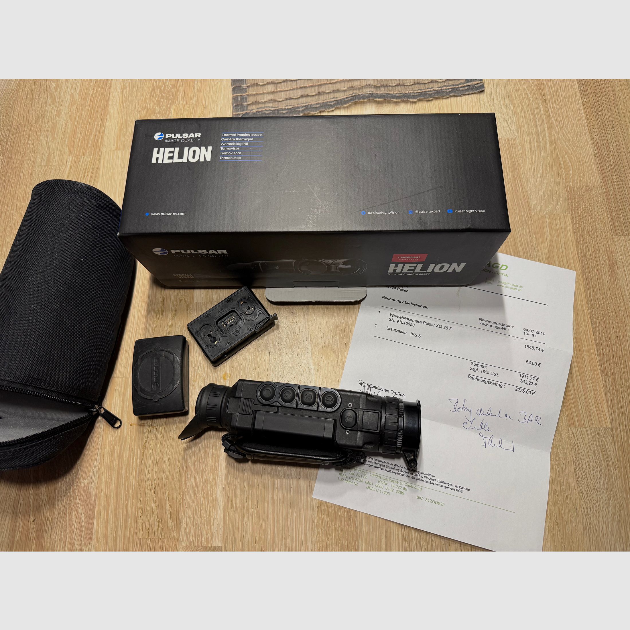 Pulsar thermal imaging camera Helion XP 38 F