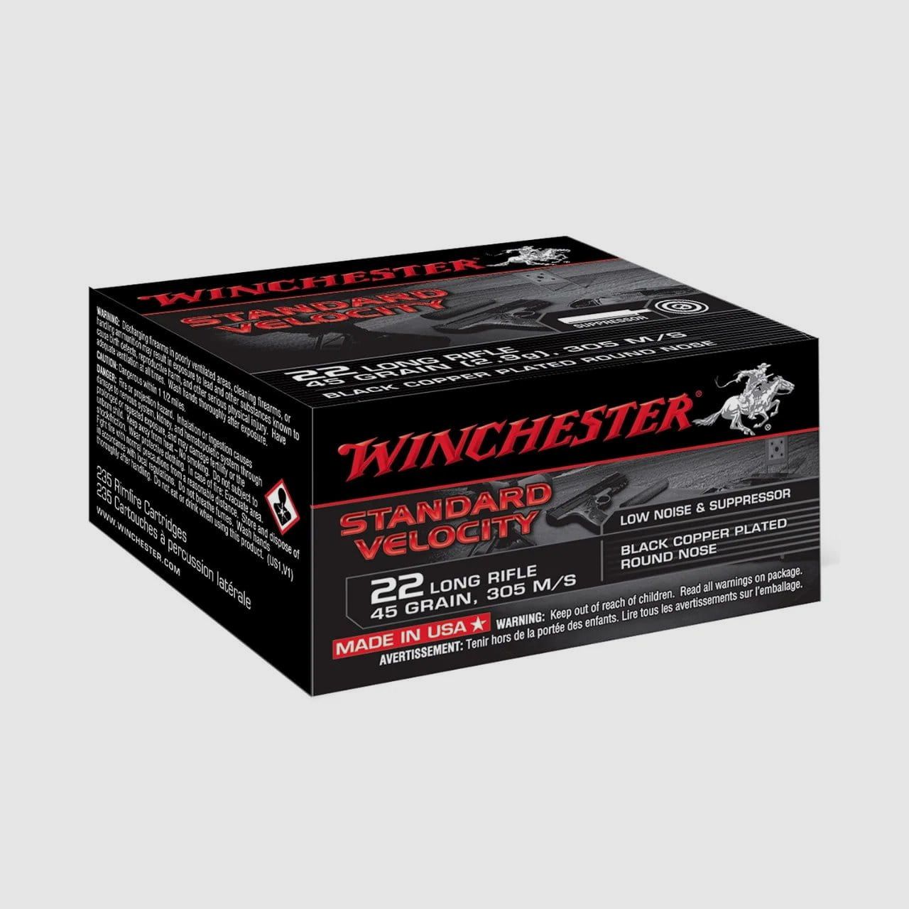 Winchester Standard Velocity .22 lfB. 45 grs. - 235 Stk.
