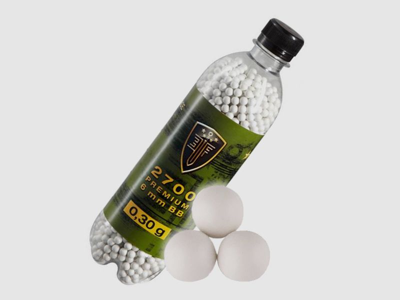 2.700 StĂĽck BB Softairkugeln ELITE FORCE PREMIUM, Kaliber 6 mm BB, 0,30 g, weiĂź