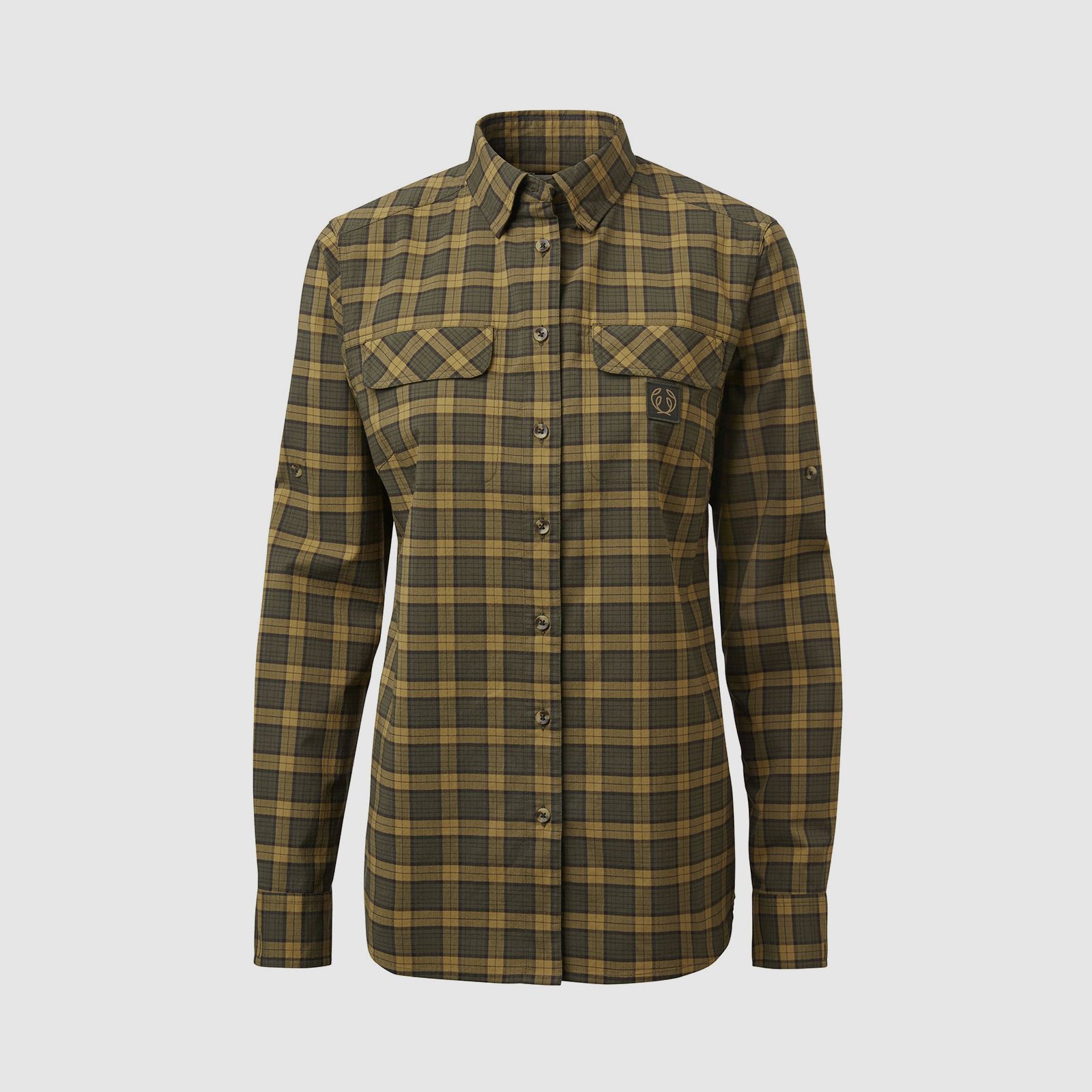 Chevalier Bluse Creek Coolmax Moss Checked