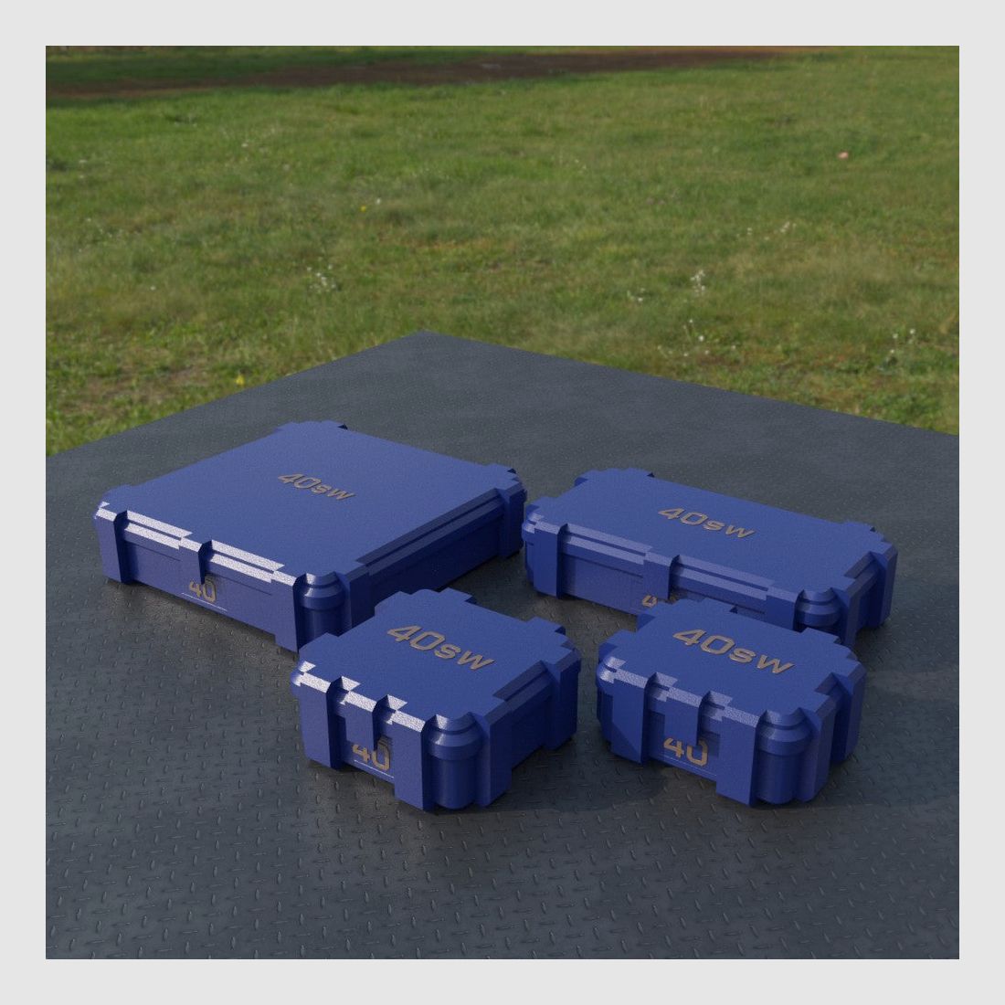 Filamelt ammunition box / .40 S&W / 'flip lid' / cartridge box, ammo box