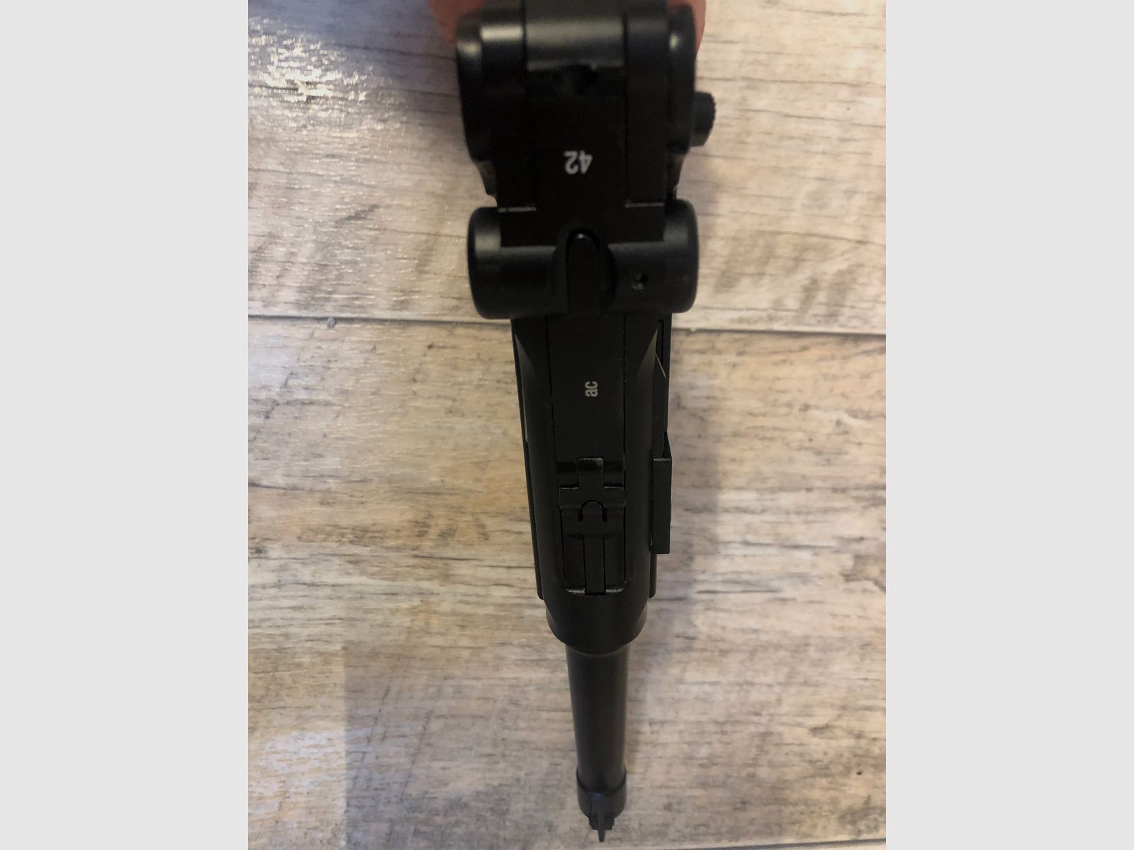 Legends air pistol P08 CO2, Parabellum pistol, 4.5 mm blowback, black, airgun