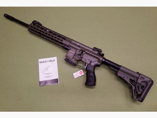 Rifle semiautomático Haenel CR 223 16,65" OLIVA con guardamanos largo y gatillo fino