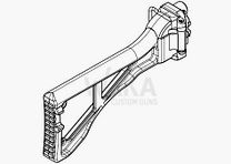 B&T spalliera pieghevole in polimero con supporto per cinghia/pezzo adattatore per HK MP5K/SP5k