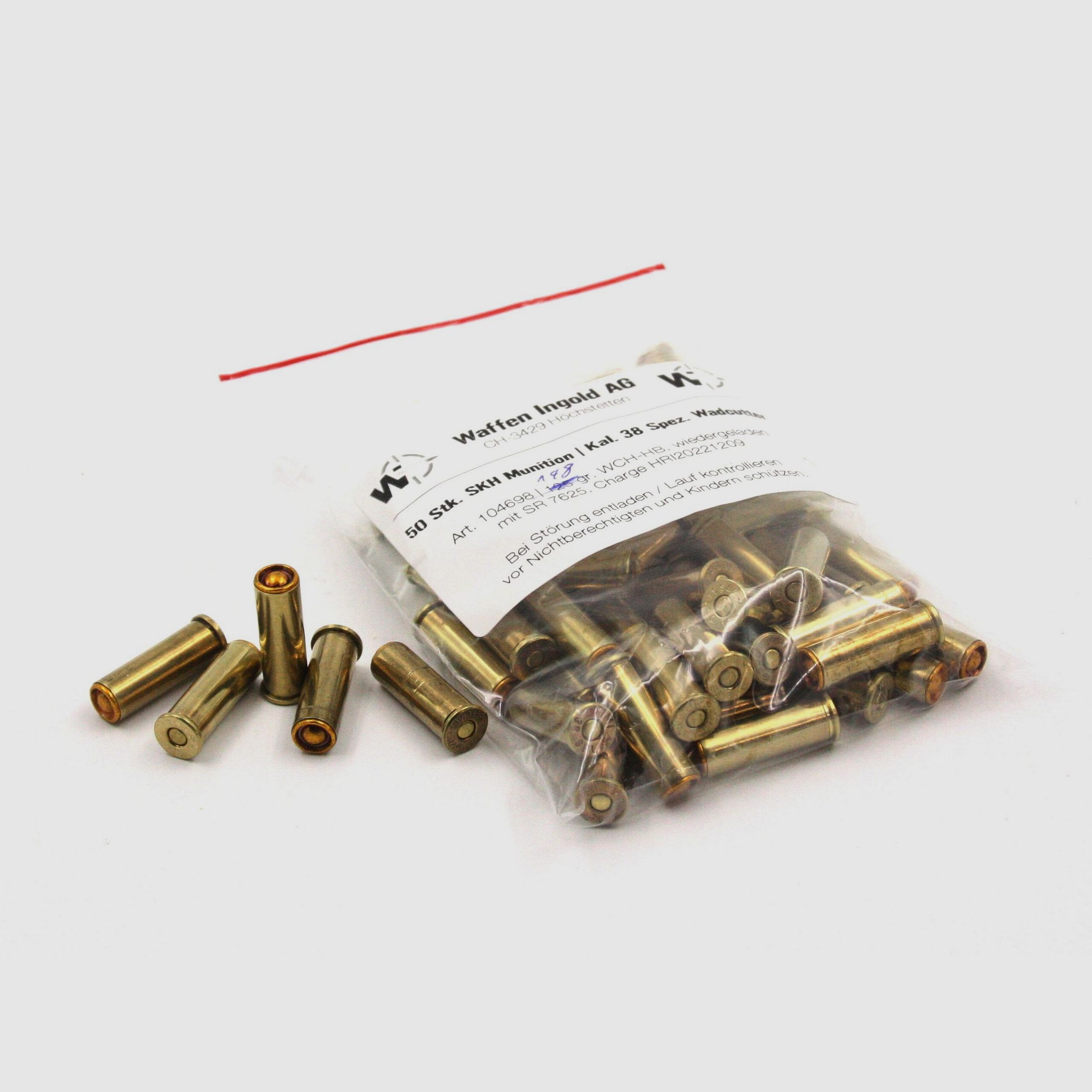 SKH, 38 Special Wadcutter, WCH-HB, 125 gr., 50 pcs.