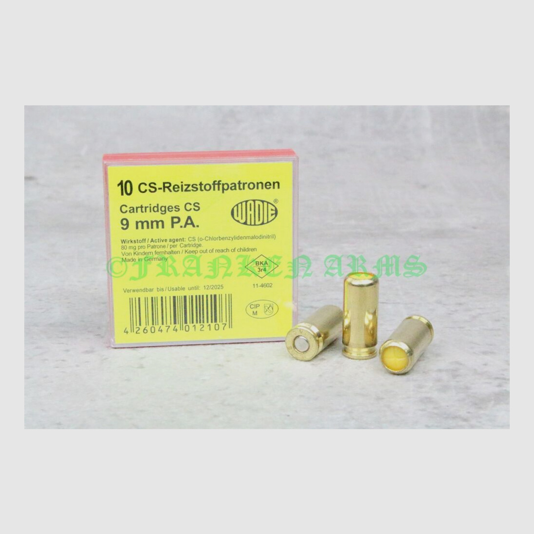 Wadie	 Gaspatronen CS 9mm P.A. 10Stück