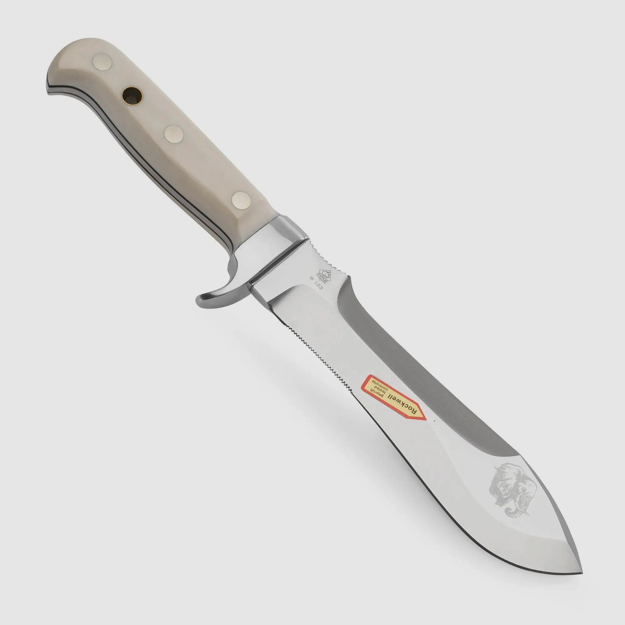 PUMA white hunter, elefante con caja de regalo de madera