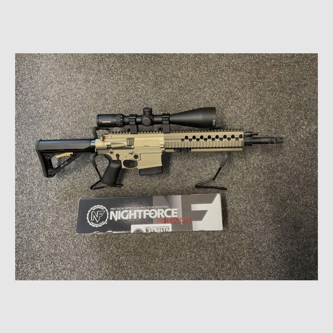 Waffen Burk BR10 308Win 12,5Zoll mit Nightforce Optik 4-14X56 4A