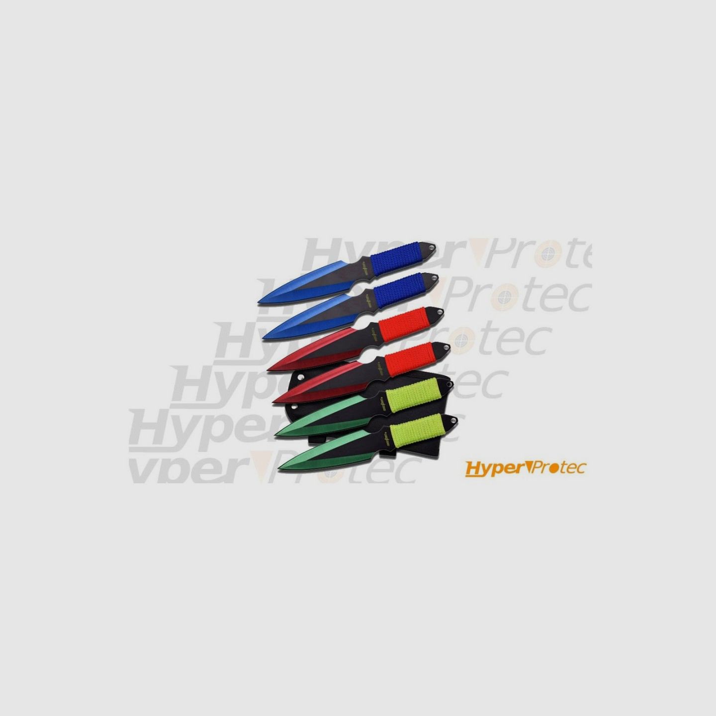 Set aus 6 Wurfmessern Perfect Point Triocolors