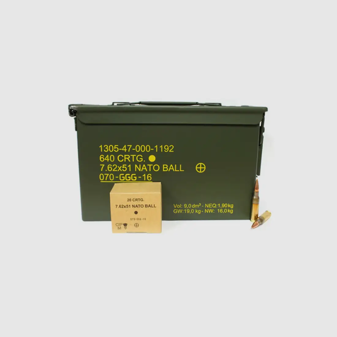 7.62 x 51 NATO BALL M80 GGG (.308 Win.), immagine 3 di 3