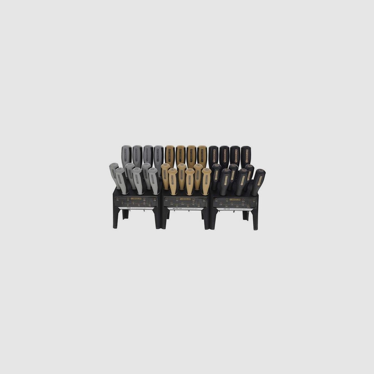 Wheeler Set 30 Sechskantschraubendreher SAE/Metrisch und Torx mit Werkbankhalter, Bild 1 von 15
