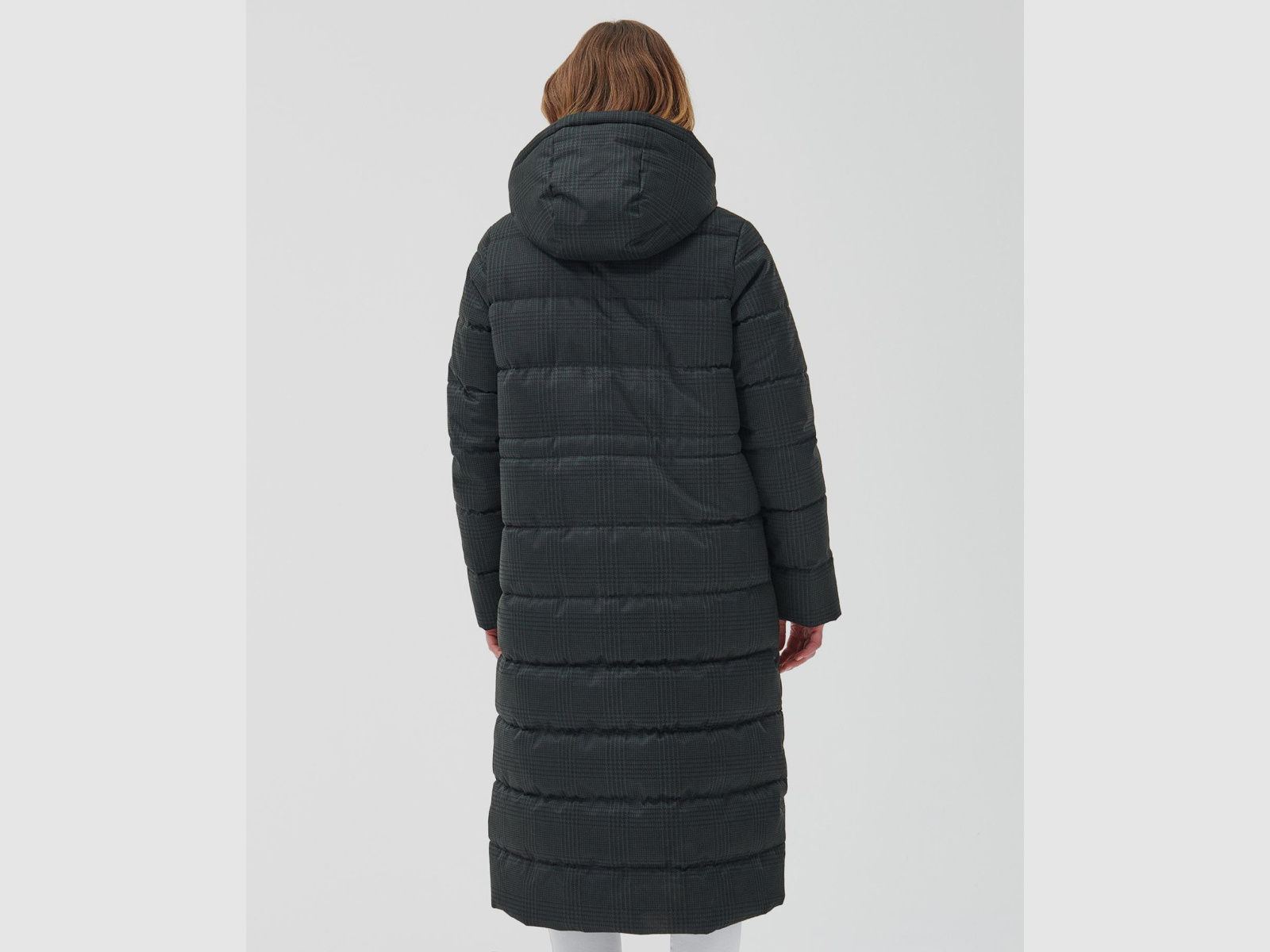 BARBOUR Gewatteerde mantel Herring Quilt Olijf Prince Of Wales Ruit