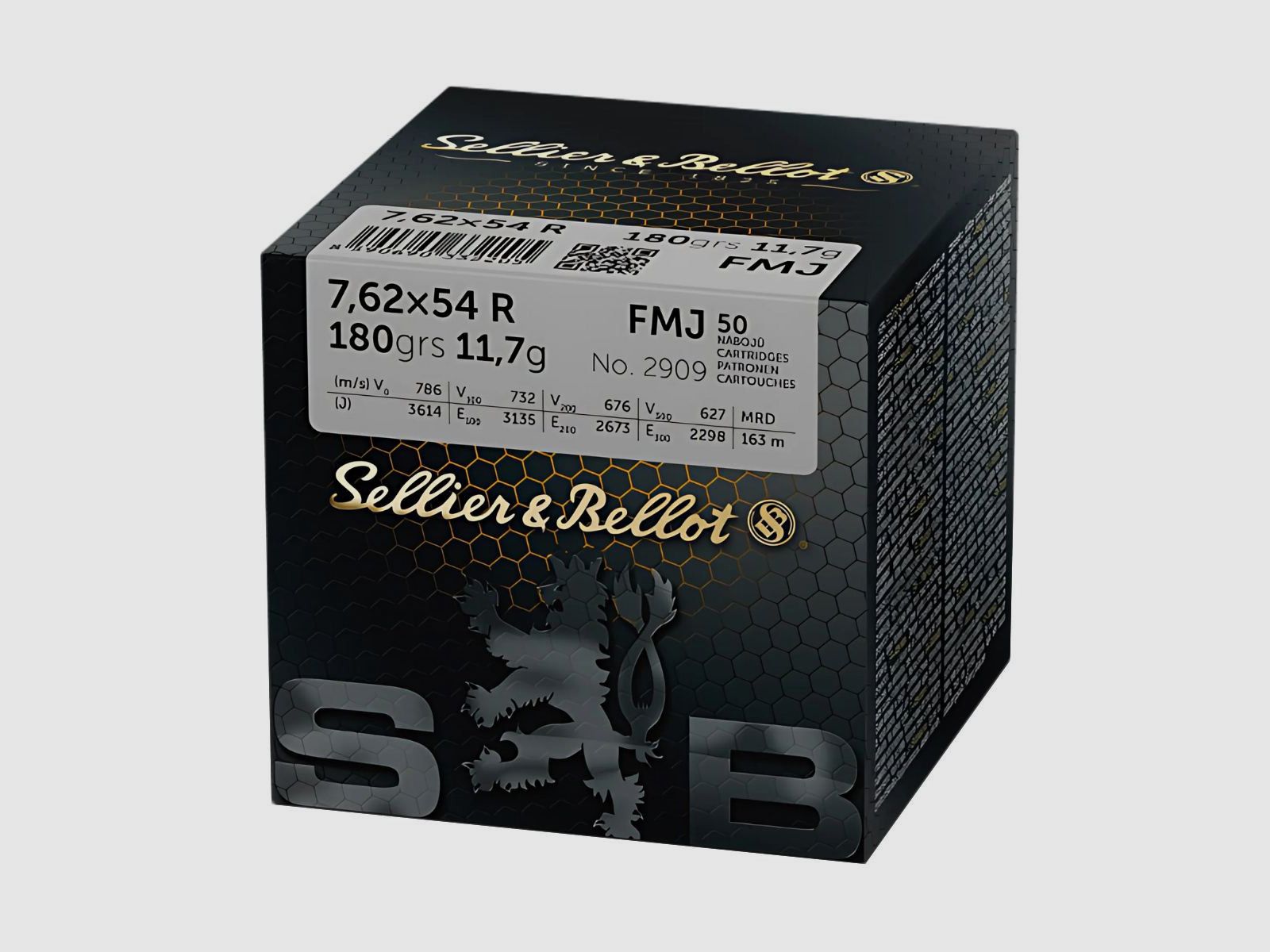 7,62x54 R Sellier & Bellot FMJ 180gr/11,7g (V334982), immagine 1 di 2