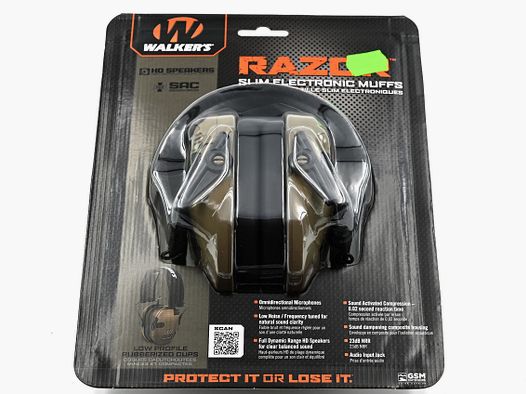 Gehörschutz Walkers Razor Slim, FDE, NRR 23db