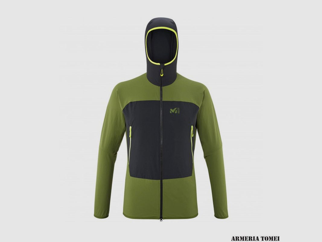 Jas – MILLET – FUSION XCS HOODIE M 9453 FERN/NOIR – winddicht, afbeelding 1 van 7