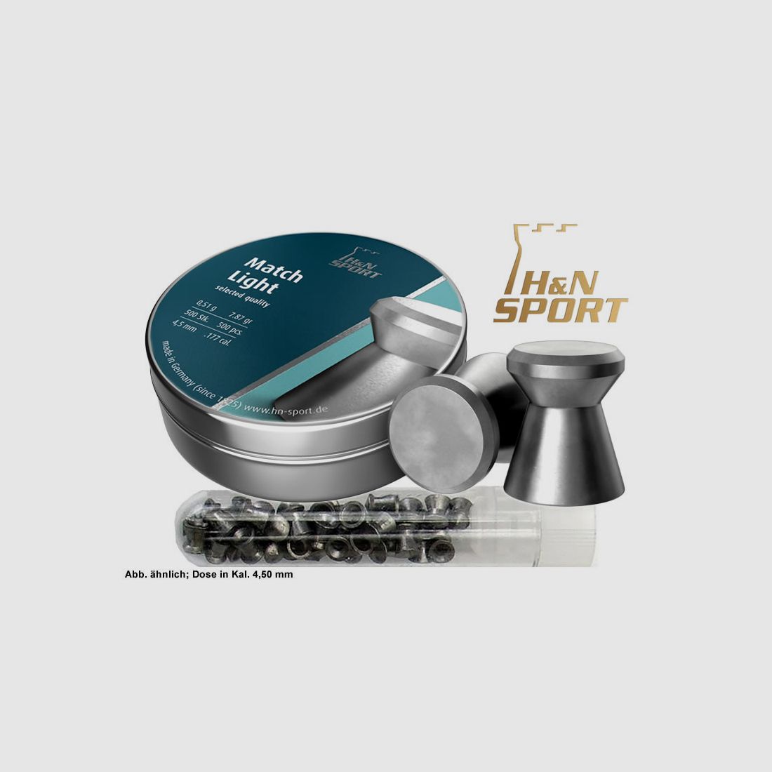 Testpack 40 St. H N Flachkopf Diabolo MATCH LIGHT, glatt, Kaliber 4,49 mm, 0,51 g