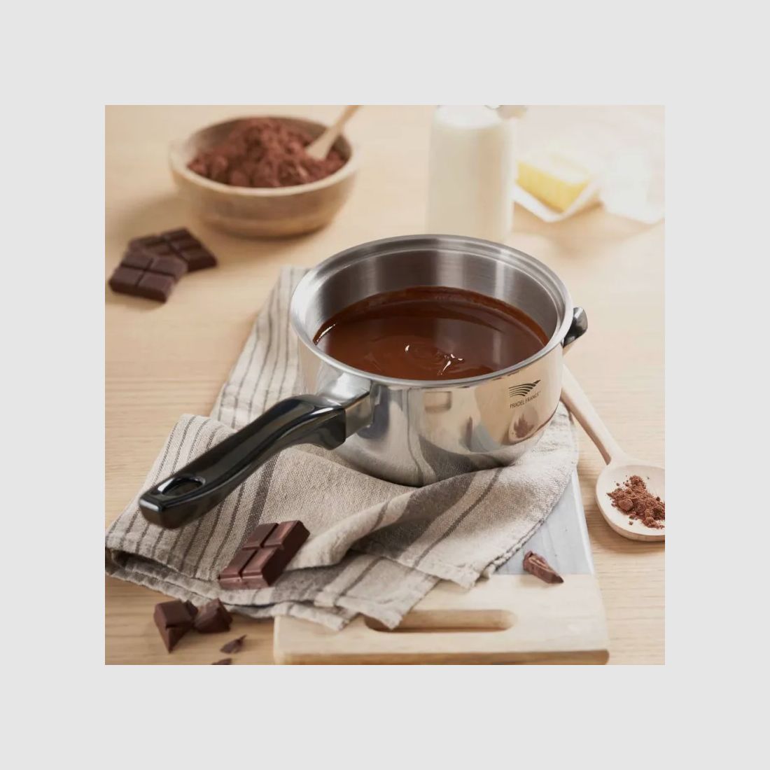 Stainless Steel Bain-Marie Pot 18/0 Ø16cm h9.5cm for all heat sources, image 1 of 6