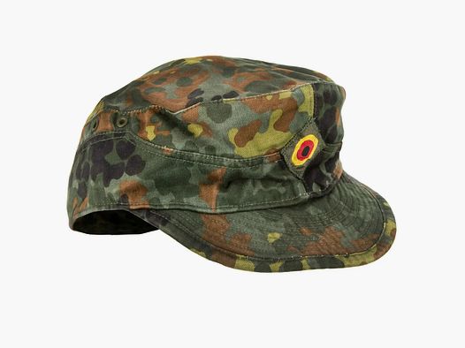 Bundeswehr Original Bundeswehr Original Bundeswehr Feldmütze Heer gebraucht - Flecktarn / 53