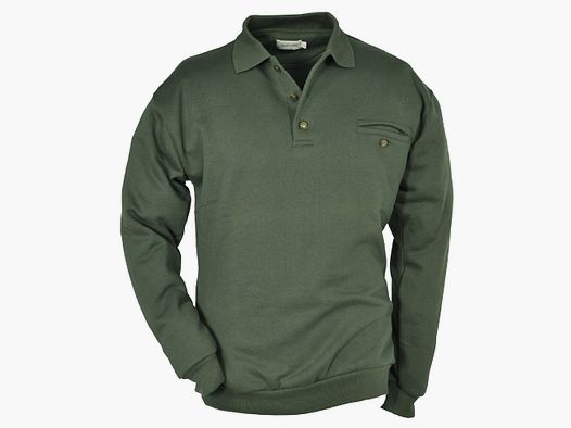 Hubertus Polo-Sweater Oliv