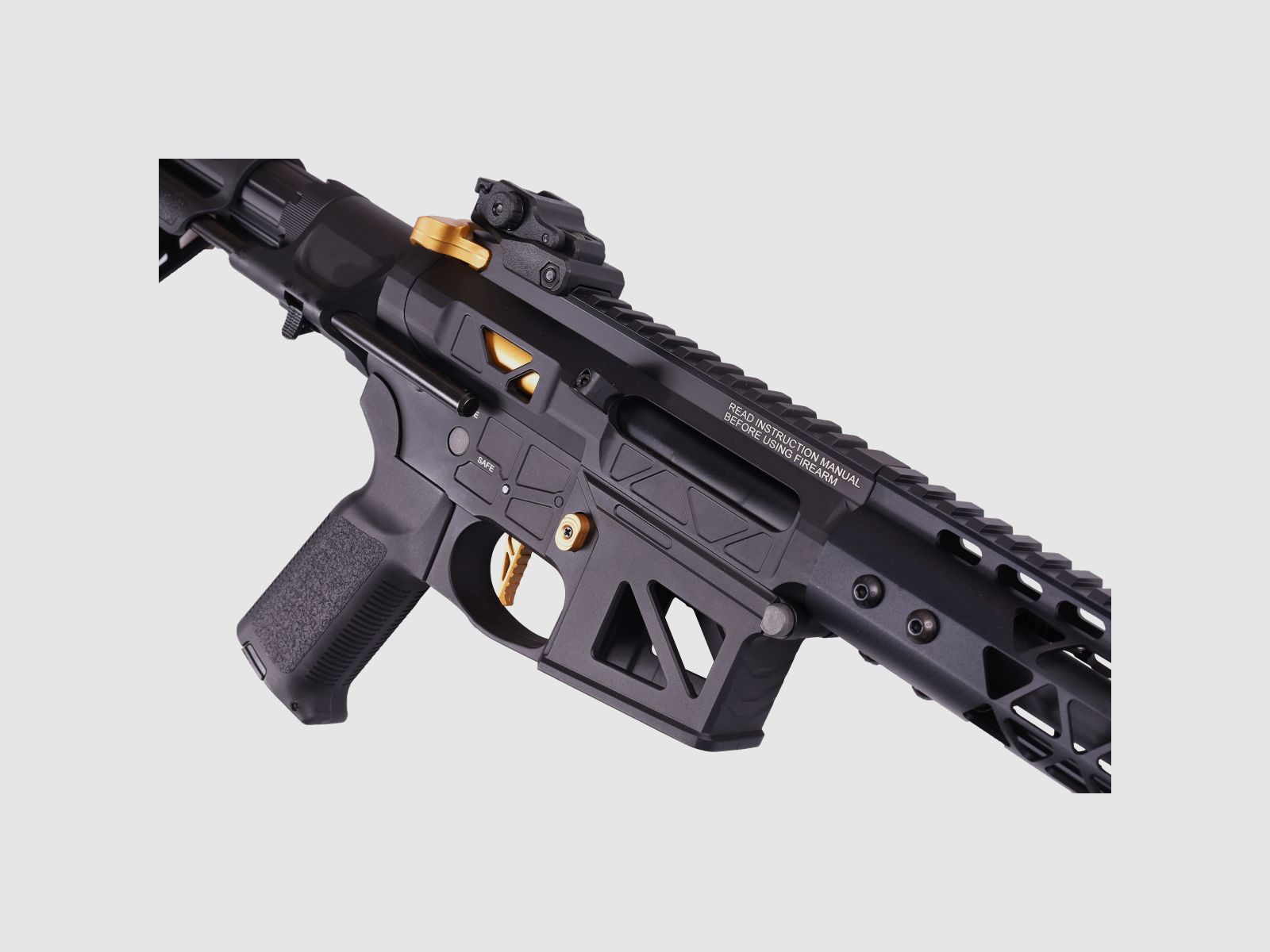 GP R15 FREYA ALPHA Full Skeleton PDW 13" gen.2 M-LOK Czarny/Złoty S-AEG Wolne od 18 lat -F- | Delta Armory
