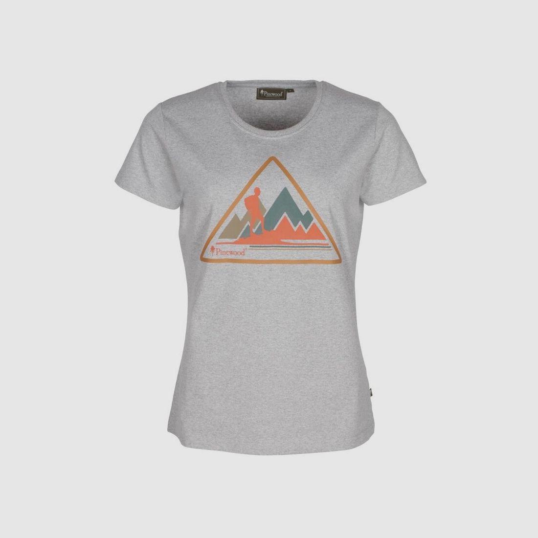 Pinewood Damen T-Shirt Outdoor Trekker L.Grey Melange