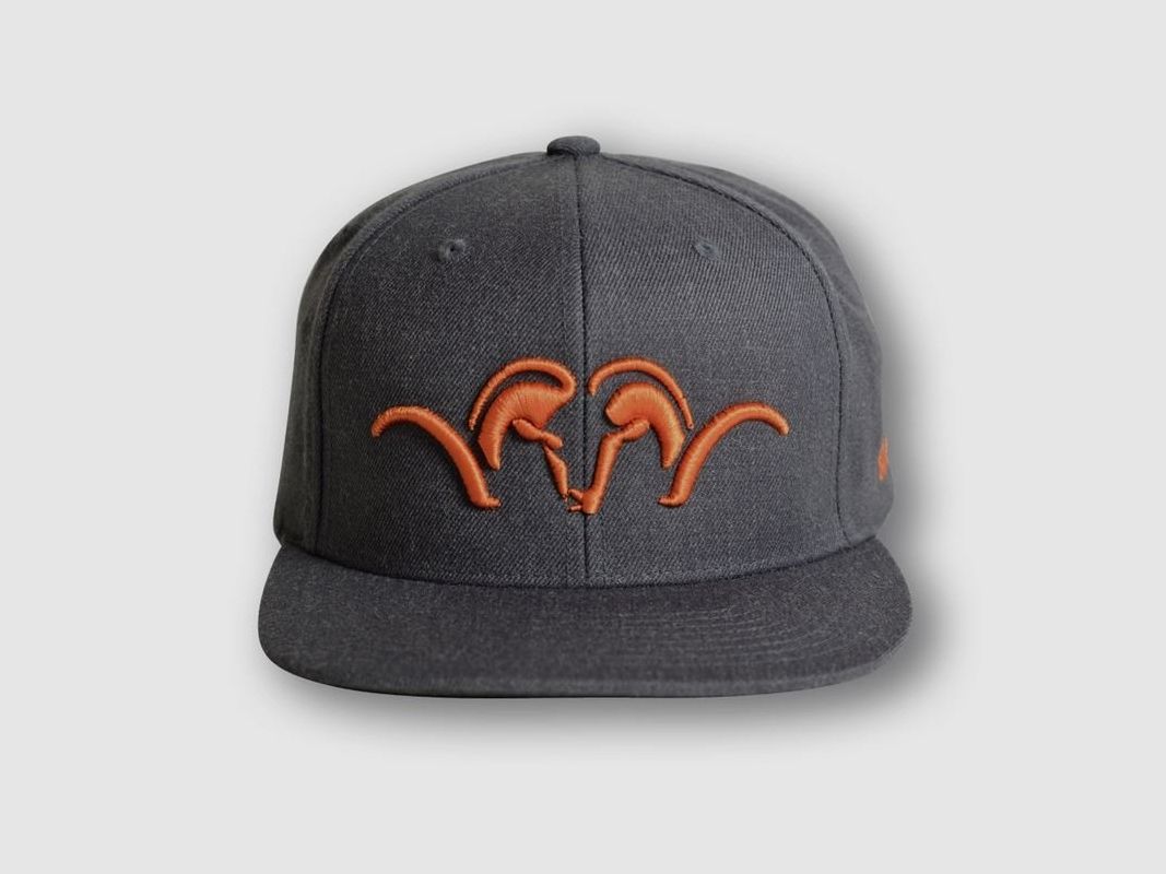 Blaser gray and fluorescent orange Snapback hat, image 1 of 2