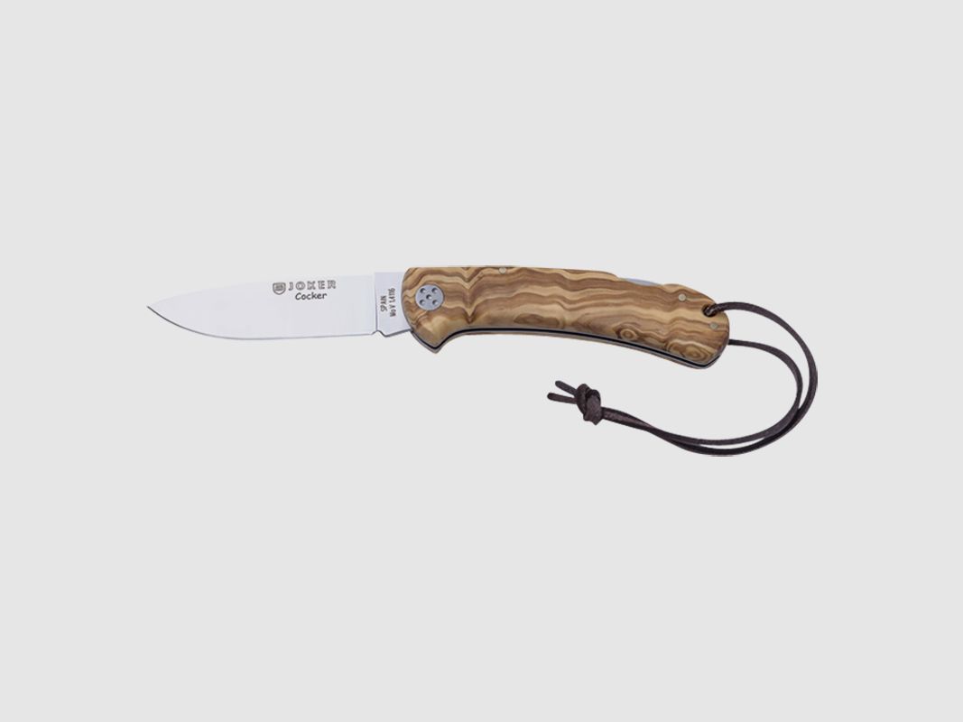 Cuchillo de caza Cocker (NO134 madera de olivo)
