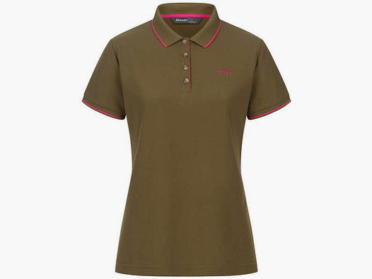 Blaser Damen-Poloshirt 24 Dunkeloliv/Rosaviolett (Größe 42)