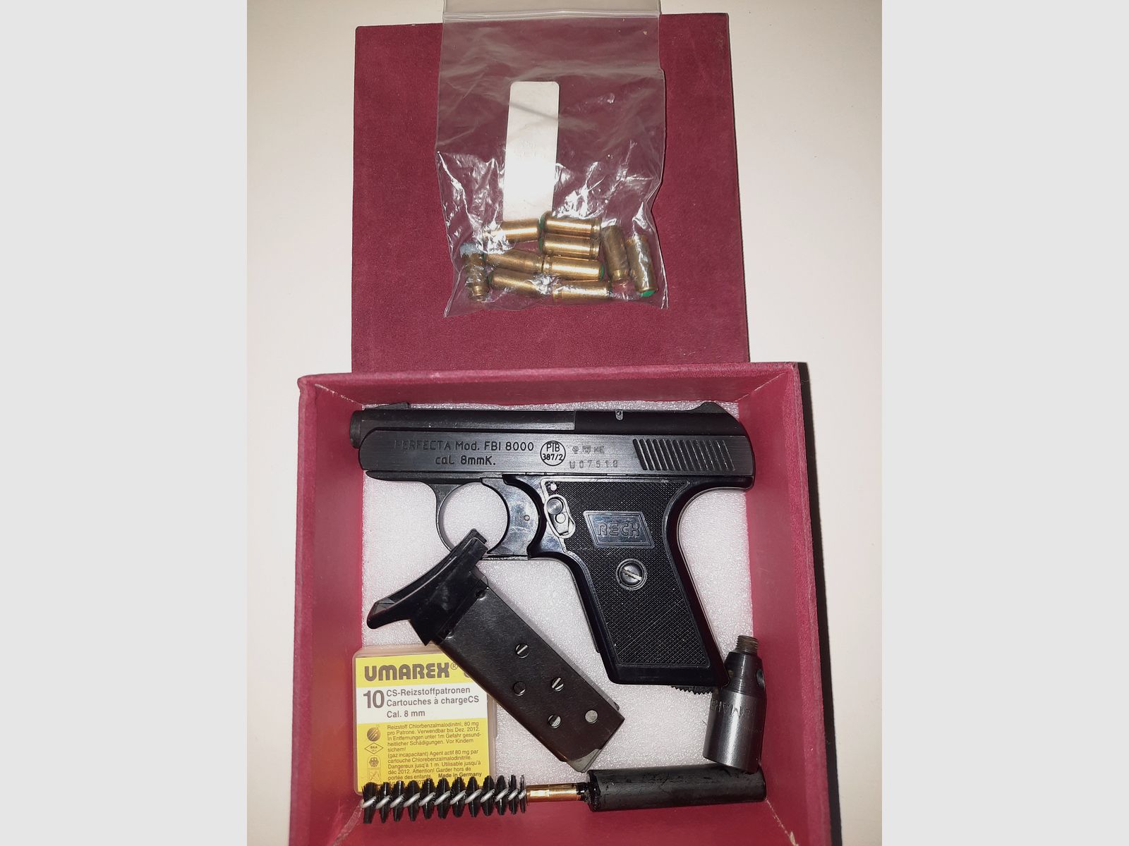 Reck Perfecta Mod. FBI 8000 pistola de gas de 8 mm Schreckschuss
